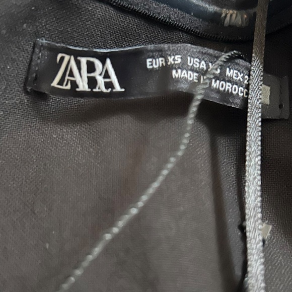 NWT ZARA TWO-PIECE FLARED JUMPSUIT BLACK STRAPLESS - Picture 15 of 16